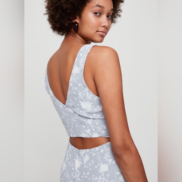 Aritzia Wilfred Écoulement V Jumpsuit size 0 blue/grey - Picture 5 of 16